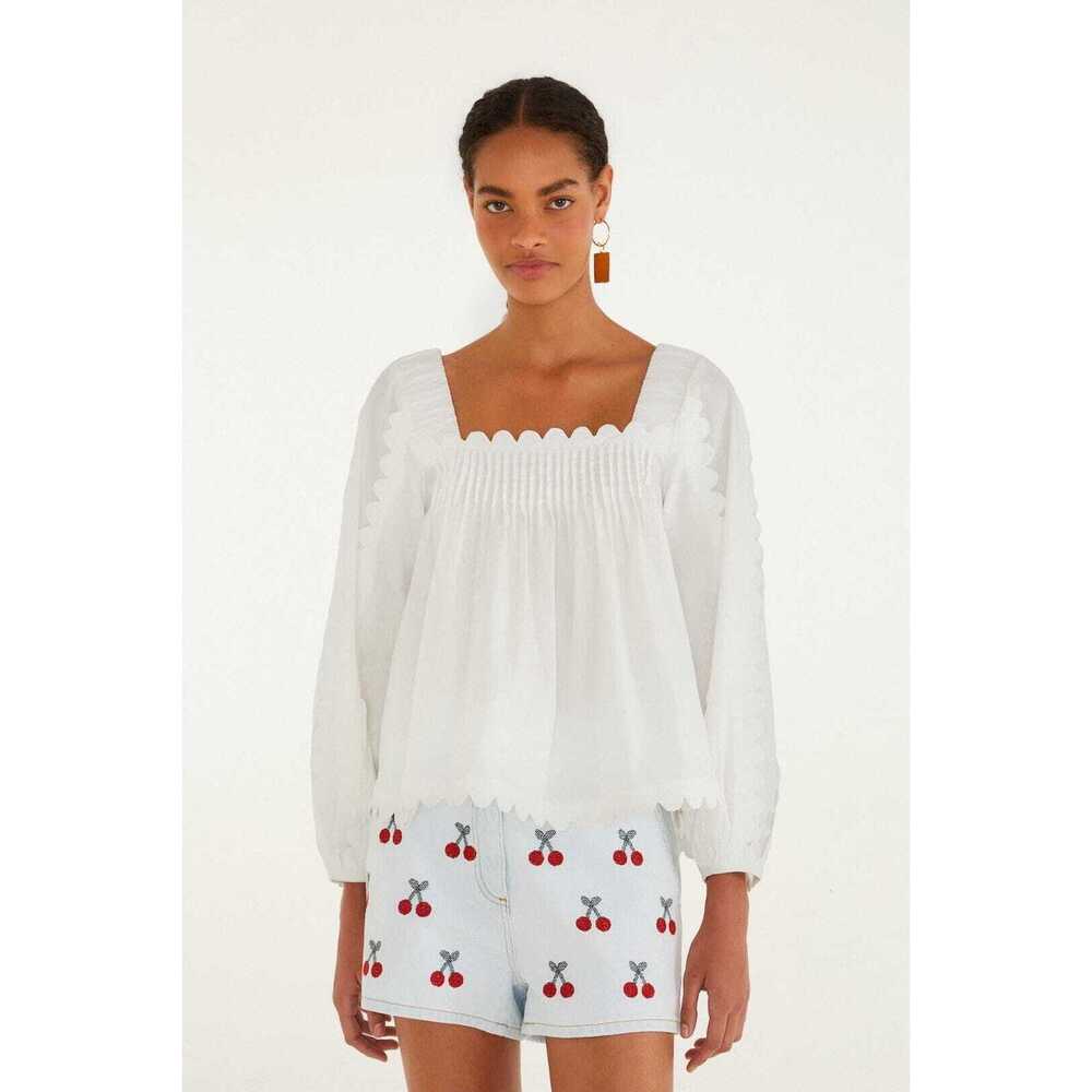 Off-White Long Sleeve Blouse